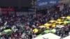 File photo Iranian protesters shout slogans as they gather at a street close to a bazaar in Tehran, Iran, 25 June 2018