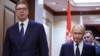 The defeat of Aleksandar Vucic (left) in Serbia's parliamentary elections is seen as a blow to Russian President Vladimir Putin's influence in Europe. (file photo) 