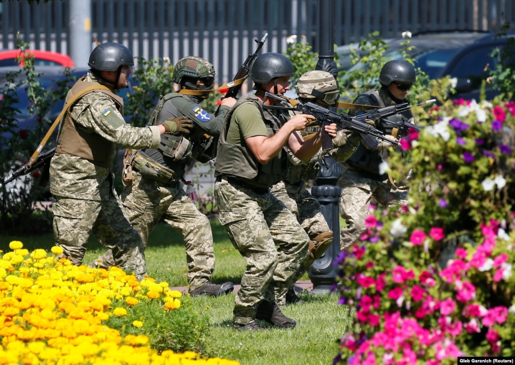 Kyiv and many Ukrainian cities have recently formed local territorial defense units to prepare civilians in the event they need to take up arms in a conflict. Ukraine's military is trying to bolster readiness and learn from past mistakes in the eastern Donbas region, where Russia-backed fighters seized territory in 2014.