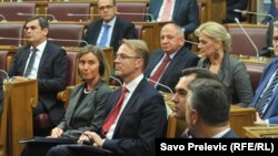 Федеріка Могеріні в парламенті Чорногорії, Подгориця, 1 березня 2017 року