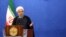 Iranian President Hassan Rouhani, delivering his speech in a meeting on Saturday June 10, 2017.