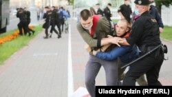 Затрыманьні ў Менску 14 ліпеня 