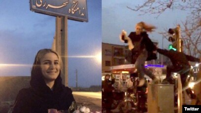 مریم شریعتمداری در زمستان ۱۳۹۶ در خیابان انقلاب تهران حجاب از سر برداشت