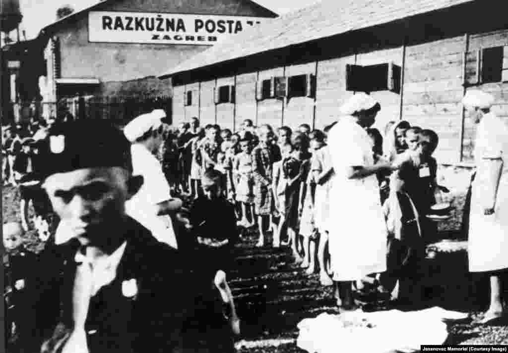 A transit station in Zagreb in 1941.