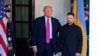 US President Donald Trump welcomes Ukrainian President Volodymyr Zelenskyy to the White House on October 17. 