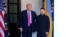 US President Donald Trump welcomes Ukrainian President Volodymyr Zelensky as he arrives for a meeting at the White House in Washington, DC, on October 17, 2025.