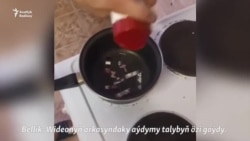 Türkmen talyby kartyny kesip, ondan "nahar taýýarlady"
