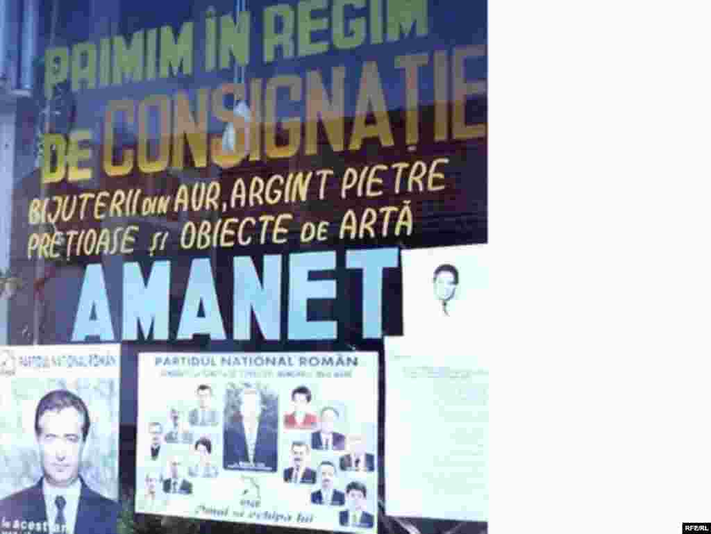  Candidatii PNR contractati in regim de consignatie sau amanetati ca ”bijuterii din aur, argint, pietre pretioase si obiecte de arta”? Sau chiriasi?? Sau proprietari???? Baia Mare (2000) - Foto Angela Miclea