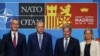 Generalni sekretar NATO-a Jens Stoltenberg, turski predsednik Redžep Tajip Erdogan, finski predsednik Sauli Ninisto i švedska premijerka Magdalena Anderson na samitu NATO u Madridu, 28. jun 2022.