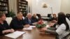 Бойко Борисов заедно с вицепремиера Томислав Дончев и министрите на здравеопазването и труда и социалната политика Кирил Ананиев и Деница Сачева на среща с представители на медицинските сестри