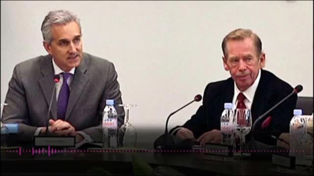 Czech President Vaclav Havel Presides Over Inaugural Editorial Meeting at Hagibor, Prague