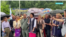Activist from the Altai Republic Aruna Arna at a rally. Video grab. Source: SOTAvision