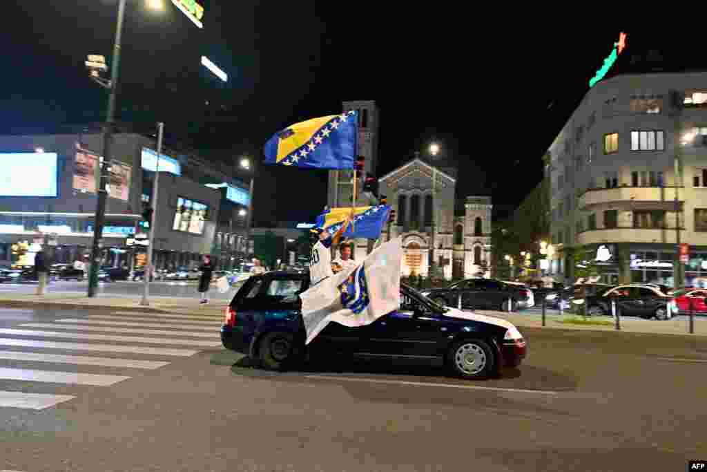 Slavlje na ulicama Sarajeva nakon pobjede selekcije BiH nad Katarom, 24. juna 2026.