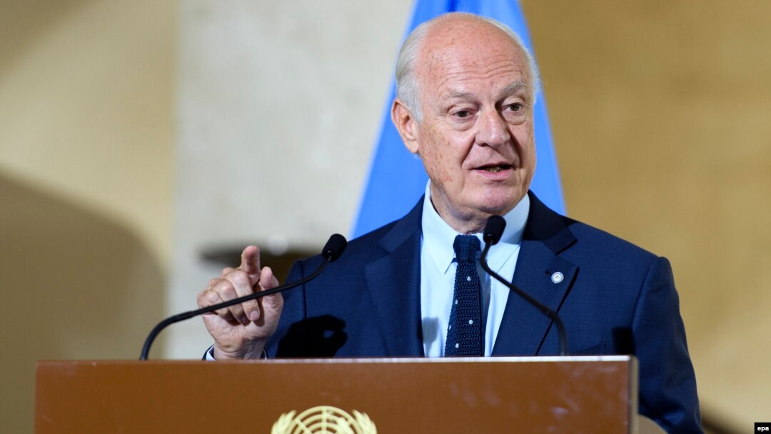 The UN special envoy for Syria Staffan de Mistura