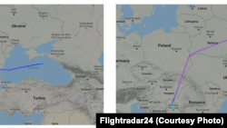 Fotografitë e siguruara nga Flightradar24 të avionit civil nga Federata Ruse, i cili, siç thuhet, transportoi automjete të blinduara BRDM-2 në Serbi.