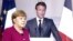 German Chancellor Angela Merkel (left) and French President Emmanuel Macron (file photo)
