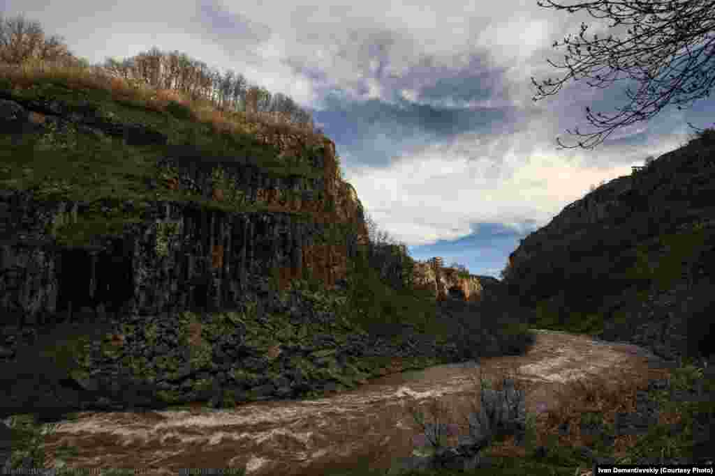 Spring -- water from melted snow fills the rivers, creating brown-water rapids.