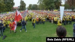 Sa jednog od radničkih prosvjeda u Zagrebu