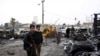 Scene of a January 28 car-bomb explosion in Kirkuk
