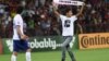 Armenia - Opposition activist Shahen Harutiunian invades the pitch during an Armenia-Portugal football game at the Republican Stadium in Yerevan, 13Jun2015.