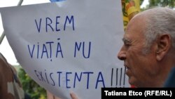 Protest al pensionarilor la Chișinău (foto arhivă)