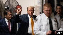 Бывший президент США и кандидат в президенты от Республиканской партии Дональд Трамп прибыл на уголовный процесс в Манхэттенский уголовный суд в Нью-Йорке, 29 мая 2024 года