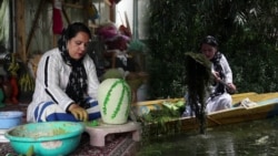 از گیاهان زیر آب تا صنایع دستی؛ هنرمند کشمیری ضایعات جهیل دال را به هنر تبدیل می‌کند