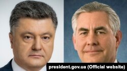 Петр Порошенко и Рекс Тиллерсон 