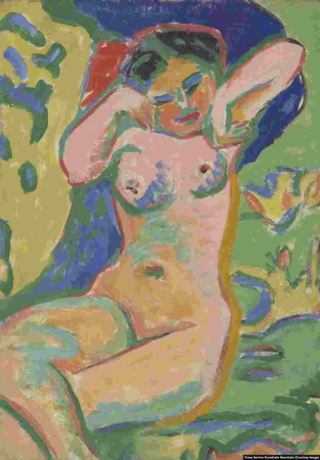 Ernst Ludwig Kirchner, Tânără, Nud, 1909. &nbsp;