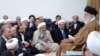 Iran's Supreme Leader Ayatollah Ali Khamenei speaks during a meeting with government officials in Tehran on April 15, 2025.