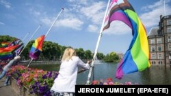 NETHERLANDS PROTEST HUNGARY LGBTQI+