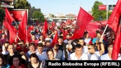 Архивска фотографија: Антивладин протест на албанското политичко движење Беса.