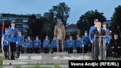 Hundreds of people attended the unveiling of the monument to Gavrilo Princip in Belgrade