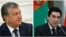 Uzbek President Shavkat Mirziyaev (left) and Turkmen President Gurbanguly Berdymukhammedov (right)