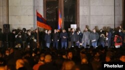 Armenia - Opposition parties hold an anti-government rally in Liberty Square, Yerevan, November 18, 2020.