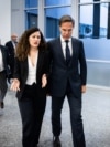 Ish-drejtoresha e Shërbimit Informativ të Shtetit (SHISH) në Shqipëri, Vlora Hyseni, takohet me shefin e NATO-s, Mark Rutte, në Bruksel, më 23 September 2025.