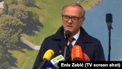Ministar pravde Hrvatske Dražen Bošnjaković na obilježavanju Dana antifašističke borbe u šumi Brezovica pored Siska, 2019.