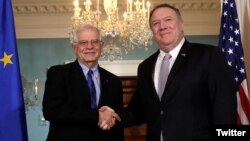 Josep Borrell dhe Mike Pompeo. Foto nga arkivi. 