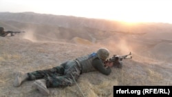 Afghan National Army (ANA) Soldiers during a military operation in Faryab province, June 2015.