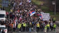 Српски студенти на дводневен протестен марш од Белград до Нови Сад