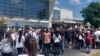 Serbian students and trade unions rally in Belgrade on May 1, marking Labor Day and six months since a railway canopy collapse in Novi Sad killed 16 and sparked nationwide protests