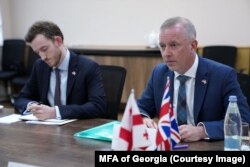 Посол Великобритании Гарет Уорд на встрече с министром Макой Бочоришвили в грузинском МИДе. 26 февраля.2026 г.