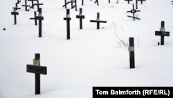 A cemetery for victims of the Gulag in Vorkuta in Russia's Far North