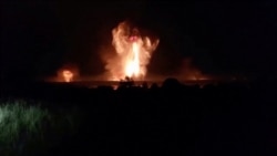Пожар на промышленном объекте после удара дронов (иллюстративное фото)