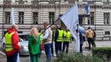 Bosnia, Sarajevo, protest of healthcare workers