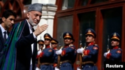 Hamid Karzai arriving for the inauguration of his successor, Ashraf Ghani, in Kabul on September 29. Karzai led the country for nearly 13 years.