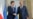 Polish Prime Minister Donald Tusk (right) meets with Romanian President-elect Nicusor Dan in Warsaw on May 25.