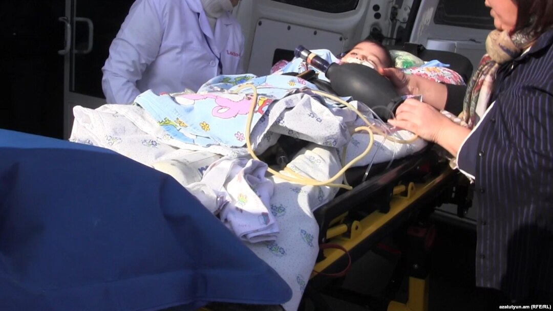 Six-month-old Seryozha Avetisian, the only survivor of the attack that left six others dead
