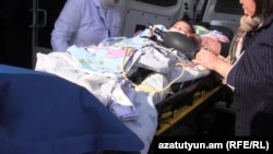 Six-month-old Seryozha Avetisian, the only survivor of the attack that left six others dead