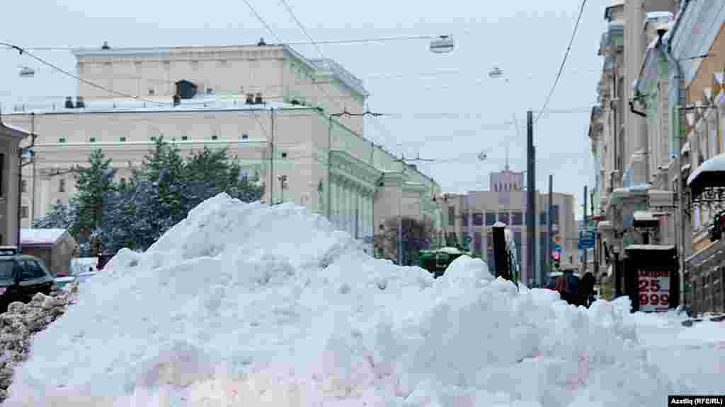 Пушкин урамындагы кар көрте